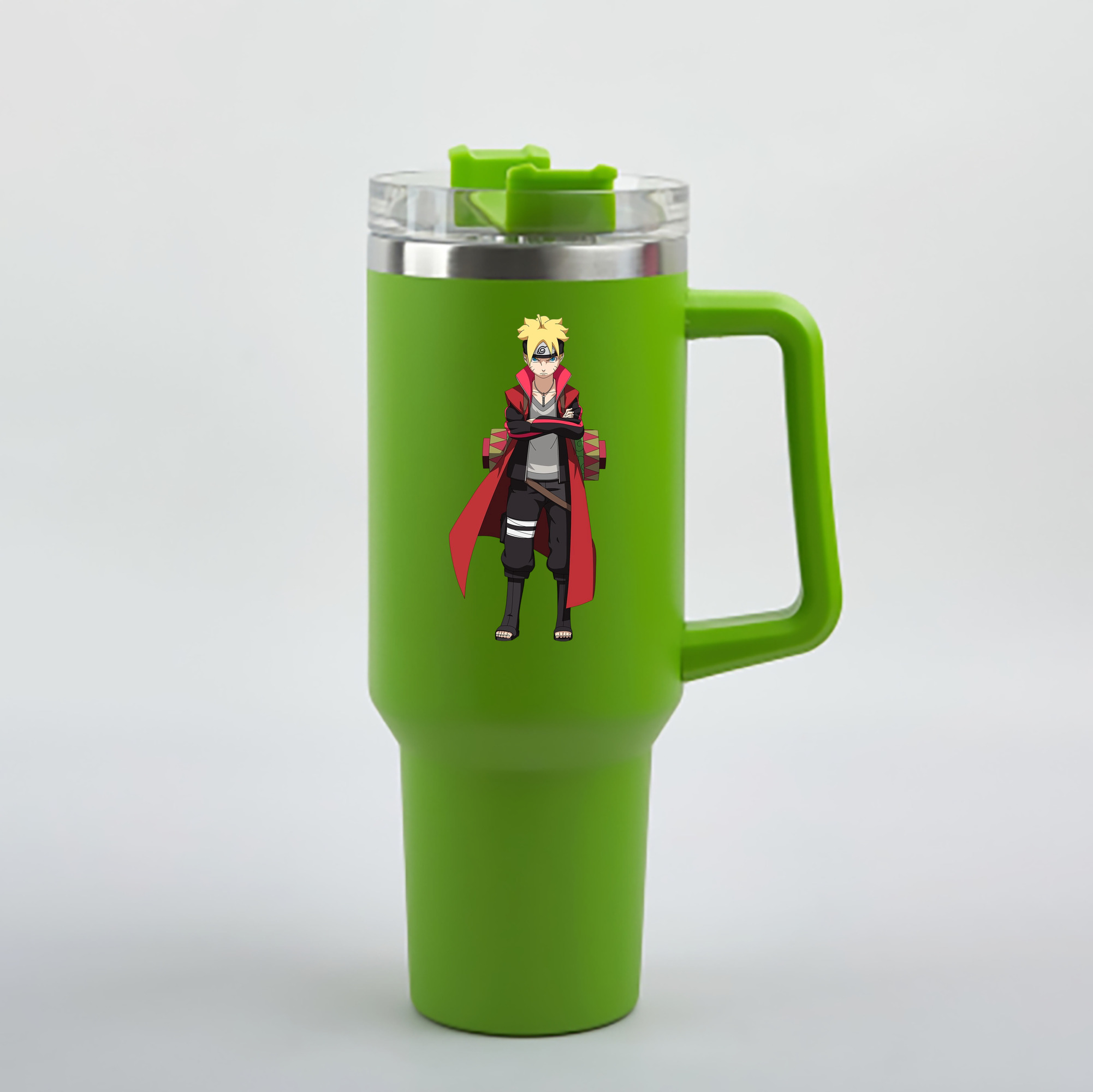 （画像用） NARUTO -ナルト- うずまき ボルト Uzumaki Boruto 1200mL車用タンブラー - クリスタルステッカー（プラスチックストロー付き）